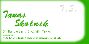 tamas skolnik business card